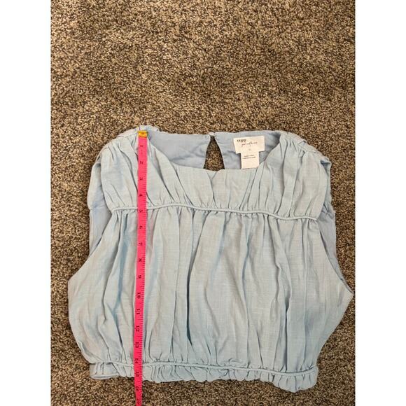NWT Free People Girl and the Sun Sky Blue Cropped Sleeveless Top - Picture 5 of 9
